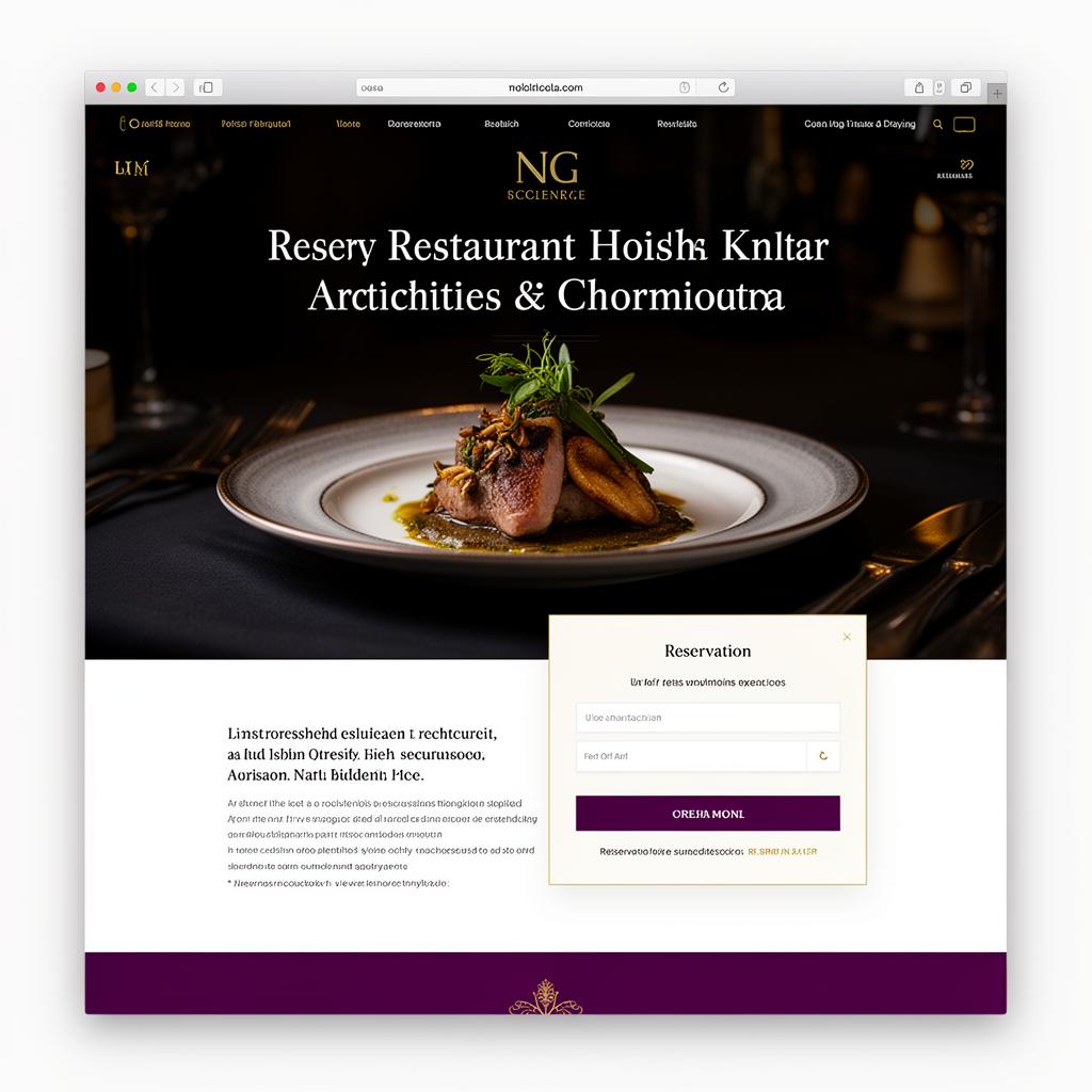 NG Restaurant — Restaurant website built by Neurex