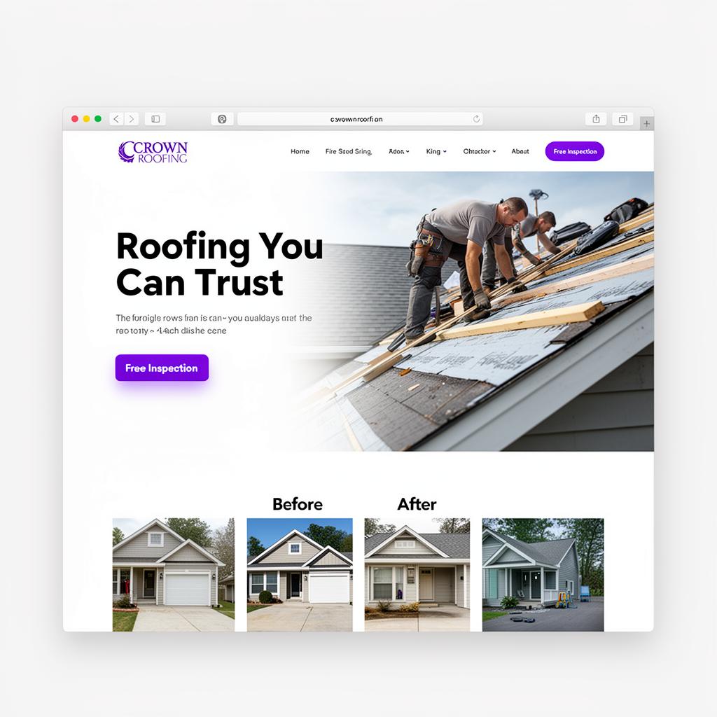 Crown Roofing — Roofing website built by Neurex